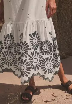 Платье макси EMBROIDERED Next, белый