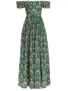 Платье макси Espliego Lunar Agua By Agua Bendita, зеленый