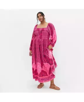 Платье макси Estelle больших размеров CITY CHIC, розовый