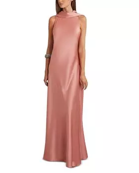Платье макси Fae Cape Back с накидкой REISS, розовый