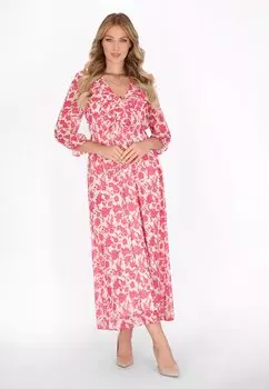 Платье макси faina, розовый