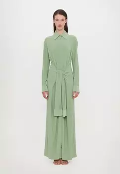 Платье макси FOUR SLEEVE SHIRT LONG DRESS Norma Kamali, зеленый