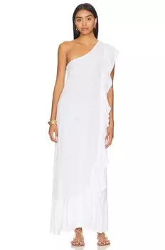Платье макси Free People Elisa, слоновая кость