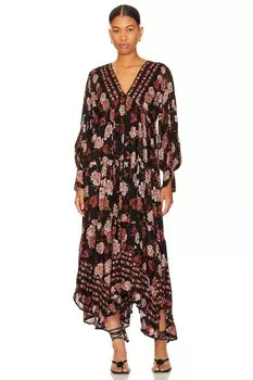 Платье макси Free People Rows Of Roses, цвет Black Combo