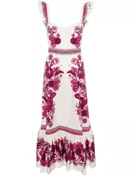 Платье макси Gingerbread с цветочным принтом La DoubleJ, нейтральный