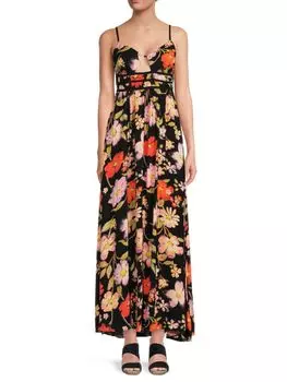 Платье Макси Глициния Free People, цвет Dark Combo