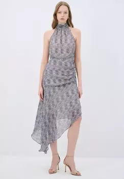 Платье макси HALTER COLLAR adL, темно-синий