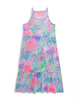 Платье макси Harleigh для маленьких девочек и девочек Lilly Pulitzer Kids, синий