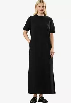 Платье макси HEAVYWEIGHT SHORT SLEEVE CREW NECK - Jersey dress Next, черный