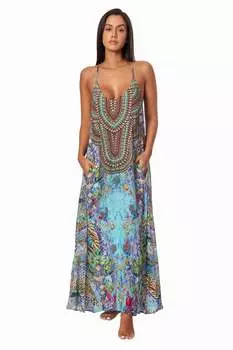 Платье макси Helena с Т-образной спинкой La Moda Clothing, цвет multi