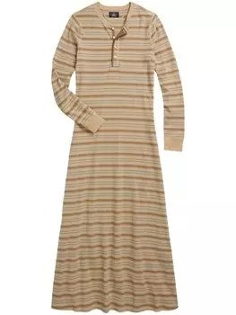 Платье макси Henley в полоску Ralph Lauren RRL, нейтральный цвет
