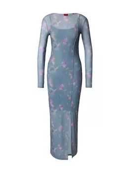 Платье макси HUGO Dress Narille, цвет blue/dusty blue
