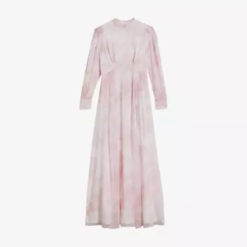 Платье макси Huron из переработанного полиэстера с рукавами-блузонами Ted Baker, розовый