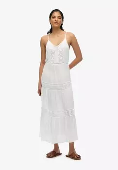 Платье макси IBIZA CAMI Superdry, белый