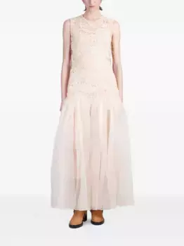 Платье макси Illuminate в технике макраме ZIMMERMANN, нейтральный