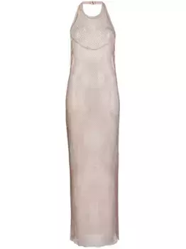 Платье макси Inaya с вырезом халтер Simkhai, розовый