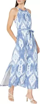 Платье макси Island Ikat Tommy Bahama, цвет Cobalt Sea