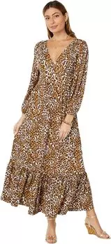 Платье макси Ivette с рукавами 3/4 Lilly Pulitzer, цвет Chocolate My Favorite Spot