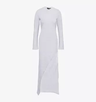 Платье макси из эластичного хлопка с вырезом Represent, серый