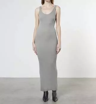 Платье-макси из эластичного шелкового трикотажа цвета альпийского инея Enza Costa, цвет alpine frost