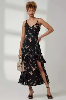 Платье макси из атласа без рукавов Suzannah Jolie Moi, черный