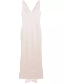 Платье макси из атласа Fely Campo, розовый
