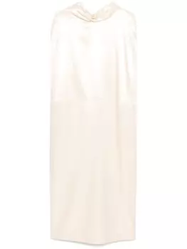 Платье макси из атласа Jil Sander, нейтральный