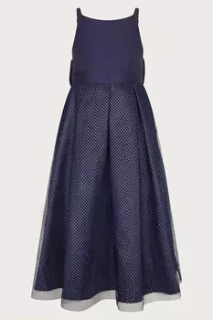 Платье макси из блестящей сетки Anastasia Monsoon, синий