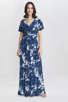 Платье макси из джерси Эмили Gina Bacconi, синий