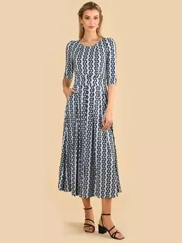 Платье макси из джерси Jolie Moi Cierra, голубое