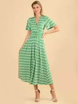 Платье макси из джерси Jolie Moi Jaylynn, зеленое