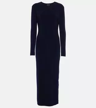 Платье макси из джерси Norma Kamali, синий