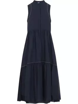 Платье макси из хлопка Peserico, синий