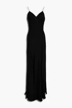 Платье макси из крепа ASPESI, черный