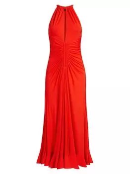 Платье макси из крепового джерси с рюшами Proenza Schouler