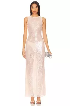 Платье макси из кружева rena Camila Coelho, цвет nude