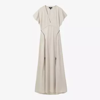 Платье макси из натуральной шерсти с рукавами-фонариками от Reiss x atelier leena Reiss, белый