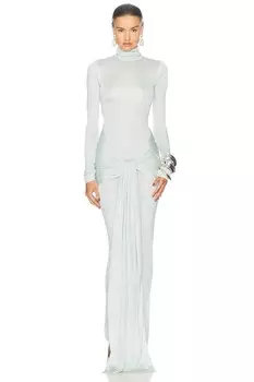 Платье макси из облегающего джерси-саронга Helsa, мятный