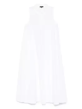 Платье макси из поплина Emporio Armani, белый