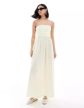 Платье макси из поплинового джерси ASOS DESIGN