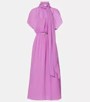 Платье макси из шифона Pineta Max Mara, Orchidea