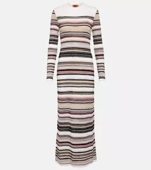 Платье макси из смесовой шерсти Missoni, мультиколор