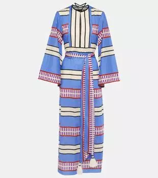 Платье макси из тропического пальмового хлопка Johanna Ortiz, мультиколор