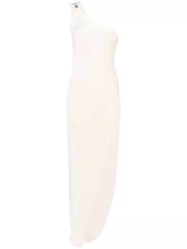 Платье макси из велюра Rick Owens Lilies, серый