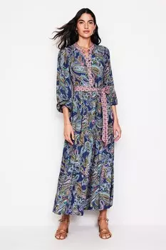 Платье макси из вискозы Alba Boden, синий