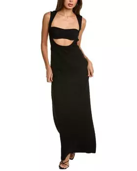 Платье макси из жаккардовой шерсти M Missoni, черный