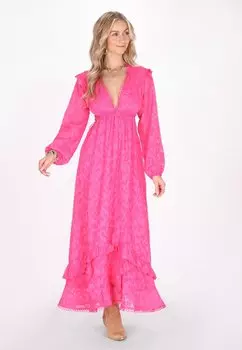 Платье макси IZIA, розовый