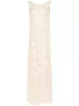 Платье макси Jazz с пайетками MAX MARA, нейтральный