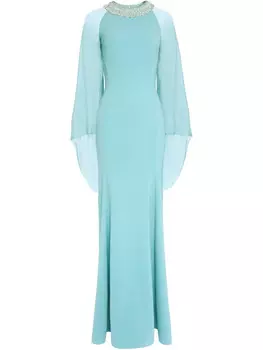 Платье макси Jenny Packham Charma, синий