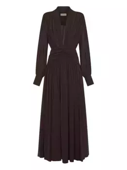 Платье макси Jocelyn с V-образным вырезом Nicholas, коричневый